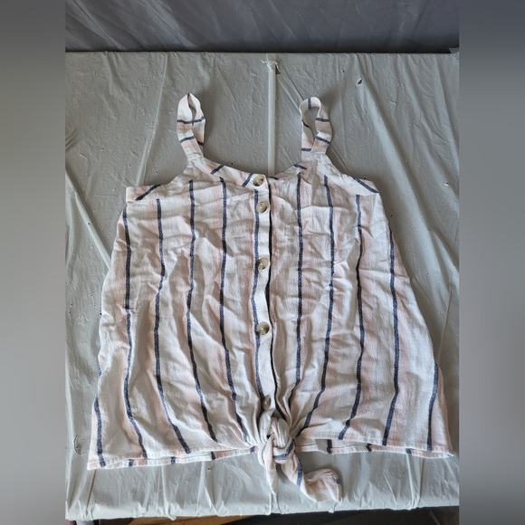 Reitmans White/Pink/ Blue Striped Tank Top, Size XXS - Picture 4 of 6